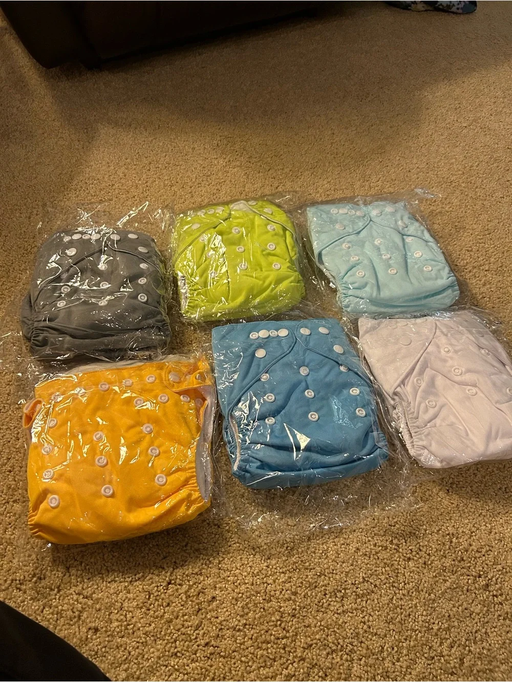 Alva Baby cloth diaper covers with inserts. Size 7 to 33 pounds. 2 inserts each